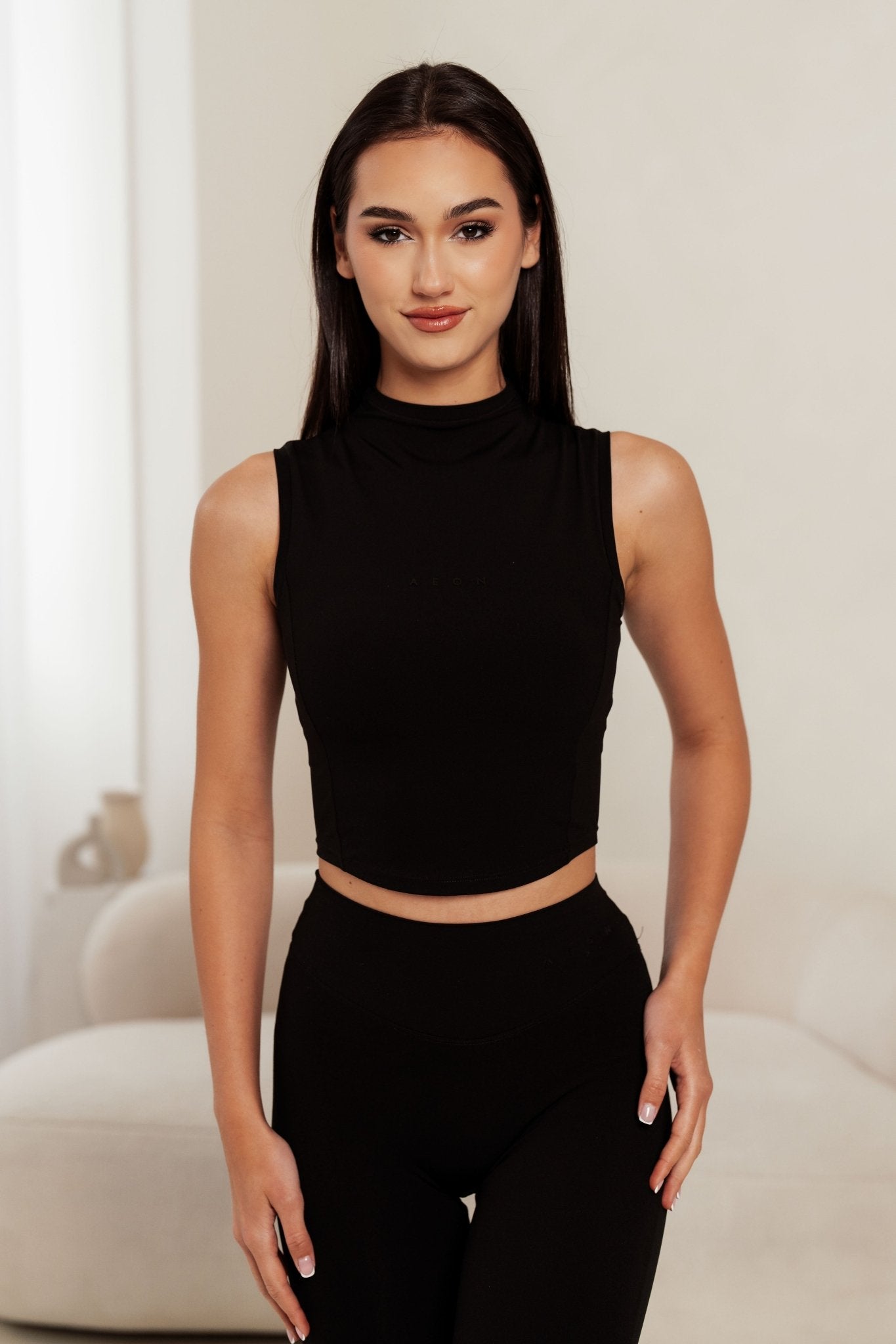 SECOND SKIN HIGH NECK TOP - Aeon Athletics