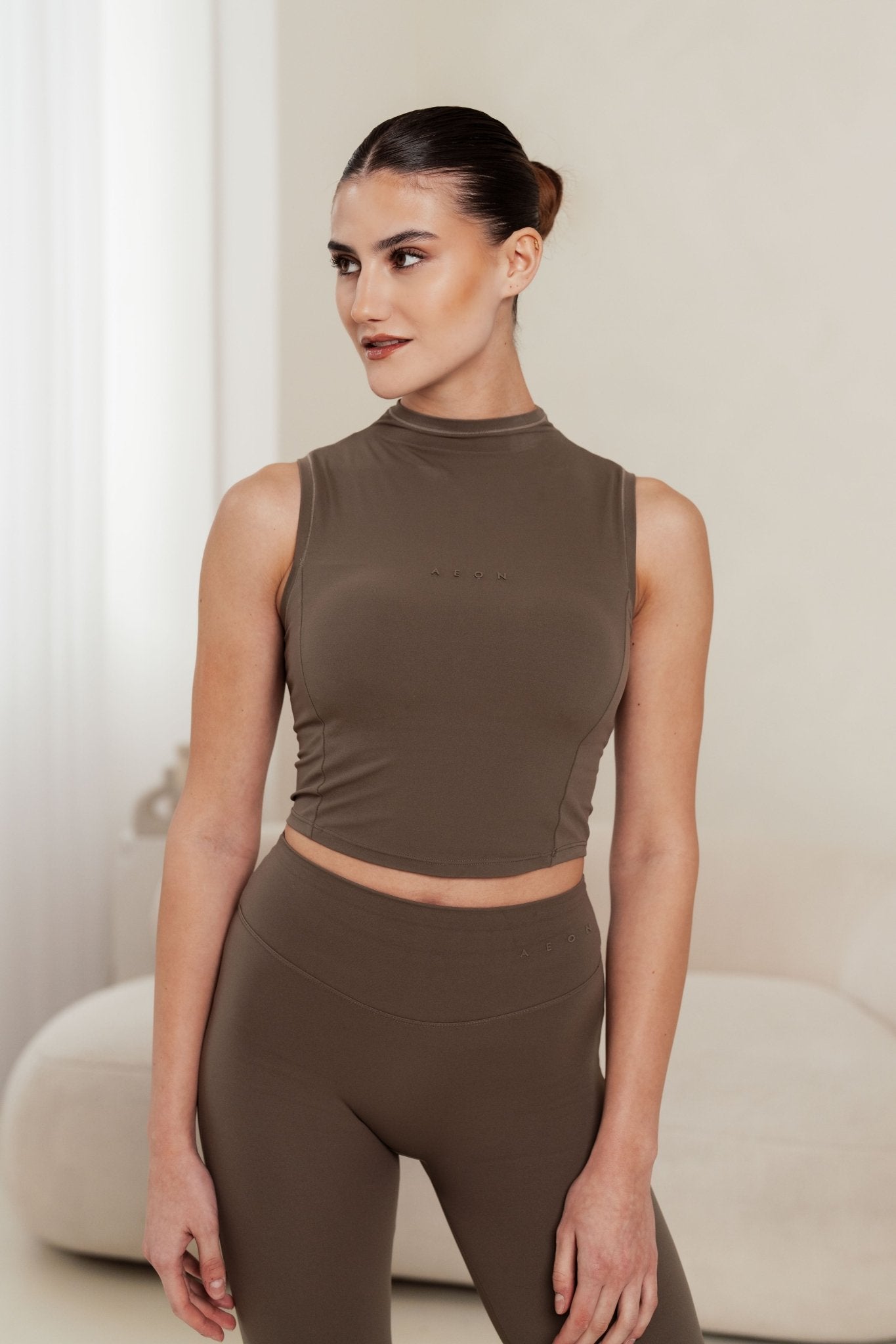 SECOND SKIN HIGH NECK TOP - Aeon Athletics