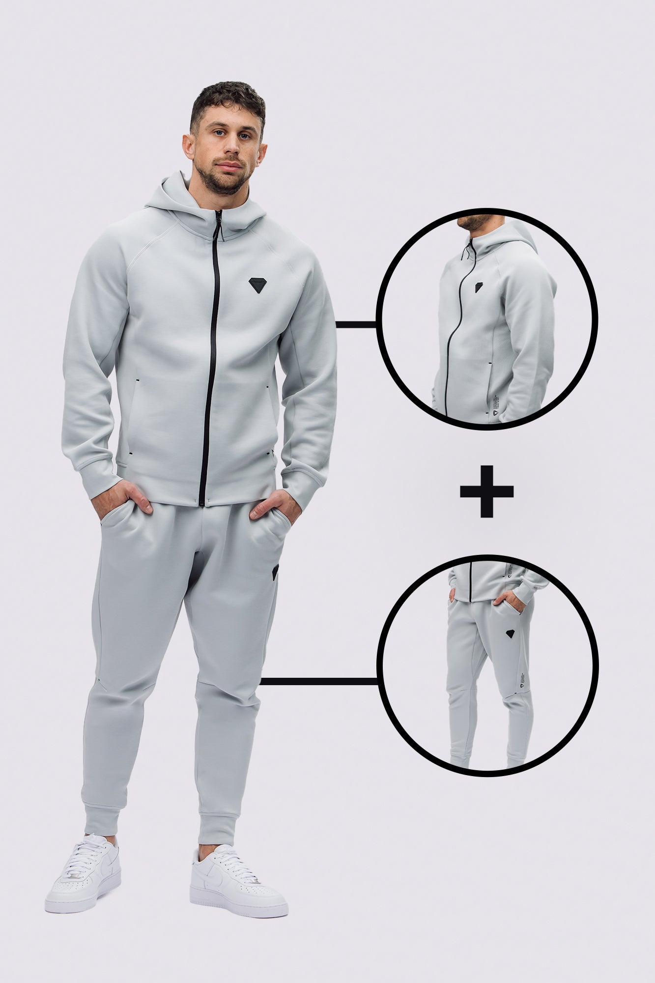 TECHPRO MENS TRACKSUIT BUNDLE - WOLF GREY (2 - PIECE) - Aeon Athletics
