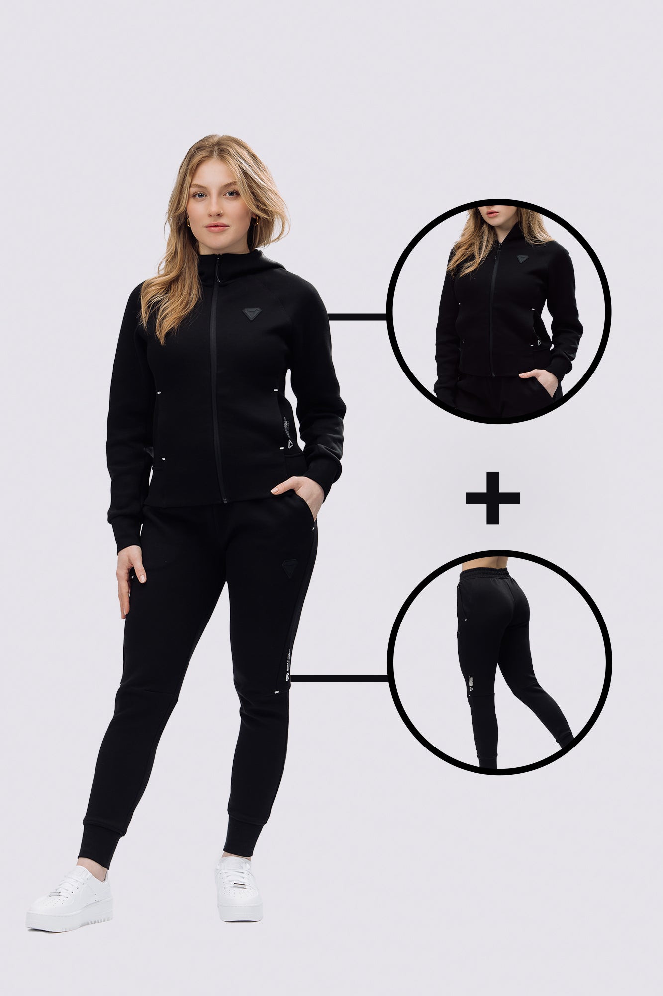 TECHPRO WOMENS TRACKSUIT BUNDLE - BLACK (2 - PIECE) - Aeon Athletics